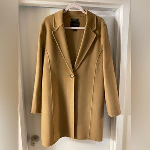 NEVER WORN!! Gorgeous Tahari Tan/Brown Wool and Cashmere Winter Coat, size XL